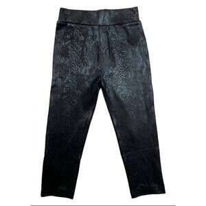 NEW EMMA JEAN girls' snakeskin leggings in black